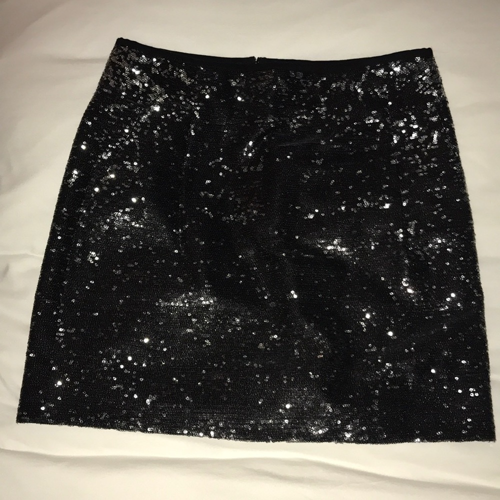Jcrew size 4 black sequin skirt.